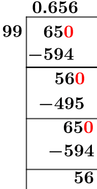 65/99 Long Division Method