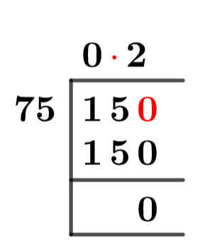 15/75 Long Division Method