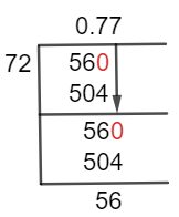 56/72 Long Division Method