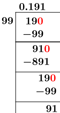 19/99 Long Division Method