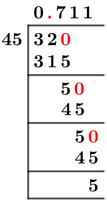 32/45 Long Division Method