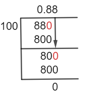 88/100 Long Division Method