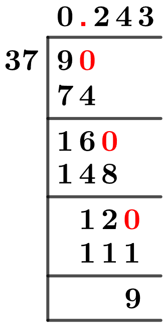 9/37 Long Division Method