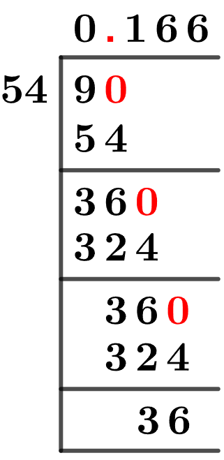 9-54-as-a-decimal 9/54 Long Division Method