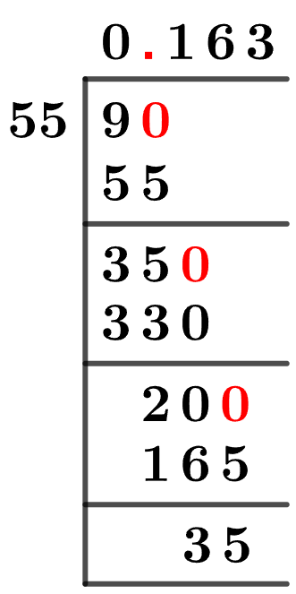 9/55 Long Division Method