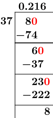 8/37 Long Division Method