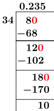 8/34 Long Division Method