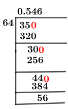 35/64 Long Division Method