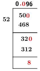 5/52 Long Division Method