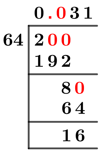 2/64 Long Division Method