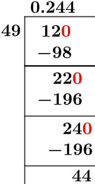 12/49 Long Division Method