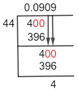 As a decimal 4/44 Long Division Method