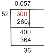 As a decimal 3/52 Long Division Method