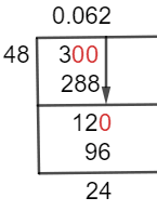 As a decimal 3/48 Long Division Method