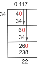 As a decimal 4/34 Long Division Method