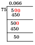 As a decimal 5/75 Long Division Method