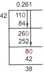 As a decimal 11/42 Long Division Method