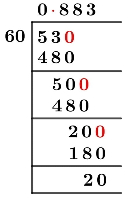 53/60 Long Division Method
