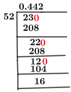 23/52 Long Division Method