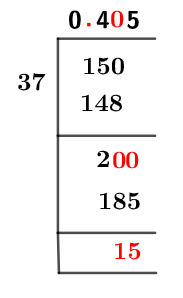 15/37 Long Division Method