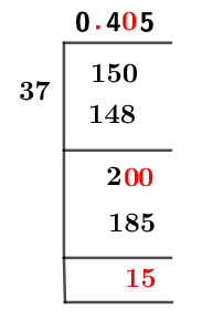 15/37 Long Division Method 15/37 Long Division Method