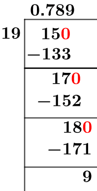 15/19 Long Division Method 15/19 Long Division Method