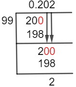 As a decimal 20/99 Long Division Method
