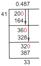 As a decimal 20/41 Long Division Method