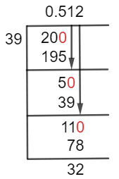 As a decimal 20/39 Long Division Method