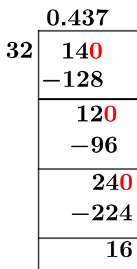 14/32 Long Division Method