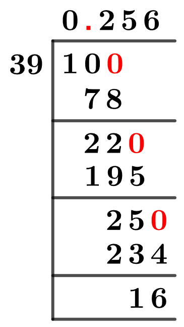 10/39 Long Division Method
