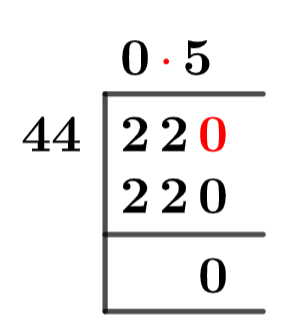 22/44 Long Division Method