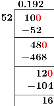 10/52 Long Division Method