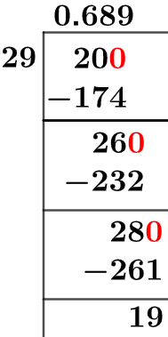 20/29 Long Division Method