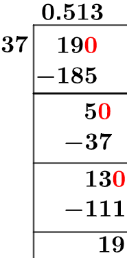 19/37 Long Division Method