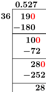 19/36 Long Division Method