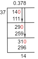 14/37 Long Division Method 14/37 Long Division Method