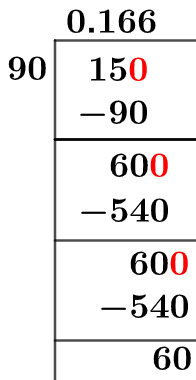 15/90 Long Division Method