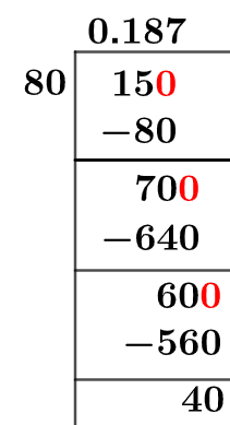 15/80 Long Division Method 15/80 Long Division Method
