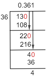13/36 Long Division Method