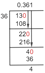 13/36 Long Division Method 13/36 Long Division Method