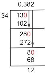 13/34 Long Division Method