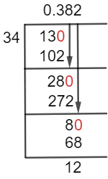 13/34 Long Division Method 13/34 Long Division Method