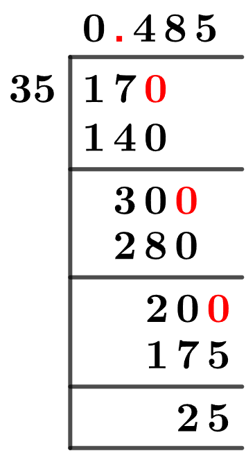 17/35 Long Division Method