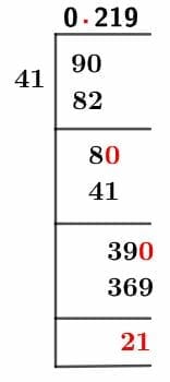 9/41 Long Division Method 9/41 Long Division Method