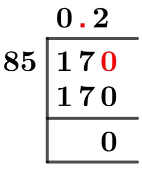 17/85 Long Division Method