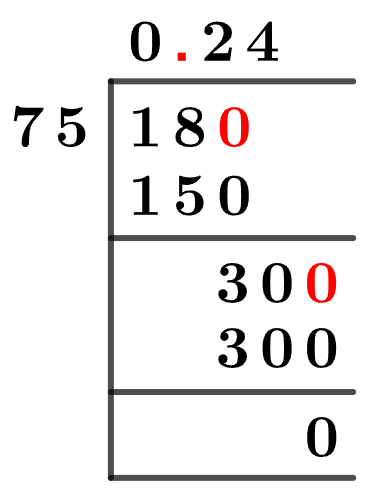 18/75 Long Division Method