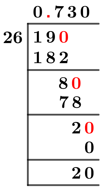 19-26-as-a-decimal 19/26 Long Division Method