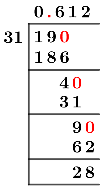 19-31-as-a-decimal 19/31 Long Division Method