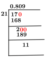 17/21 Long Division Method 17/21 Long Division Method